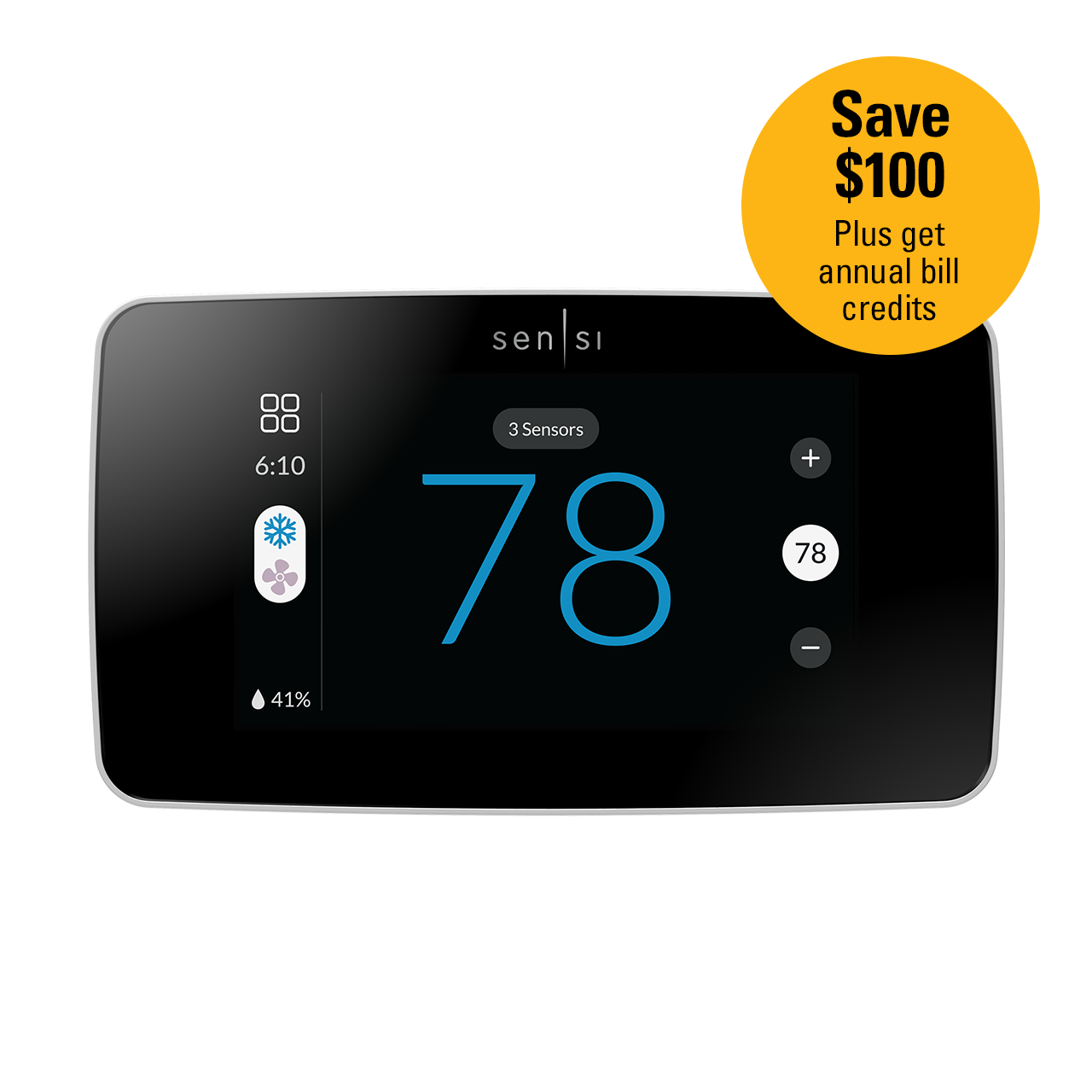 Sensi Touch 2 Smart Thermostat, White