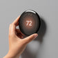 Google Nest Learning Thermostat (4th gen), Polished Obsidian